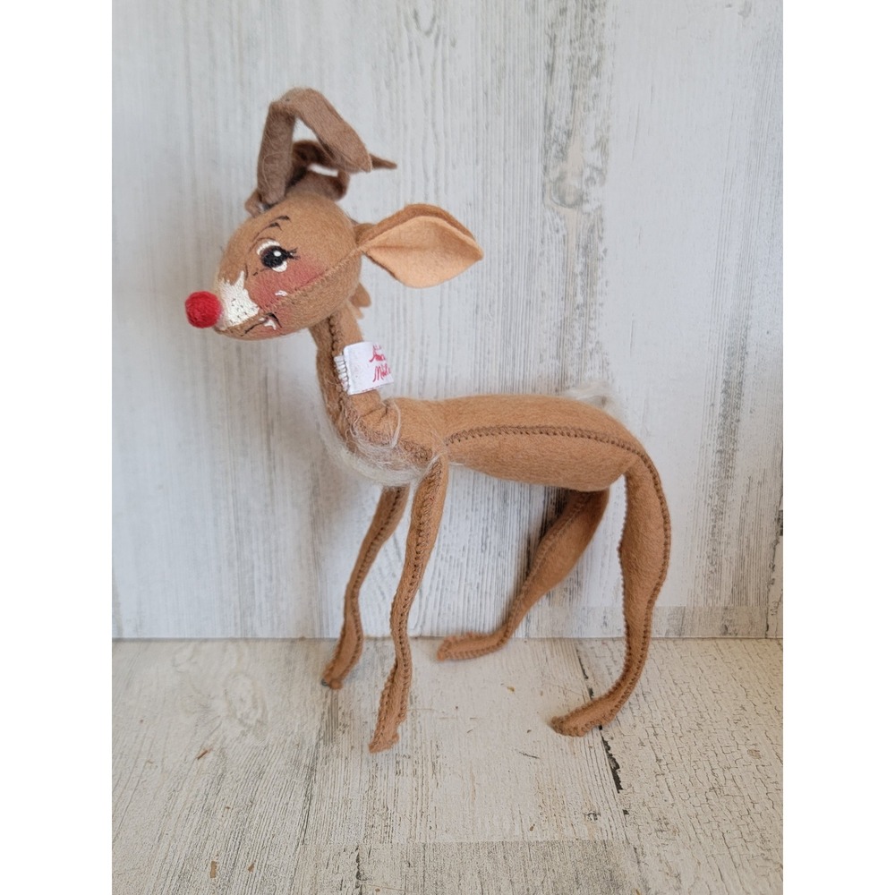 Annalee reindeer red nose Rudolph mobility doll Xmas vintage home decor